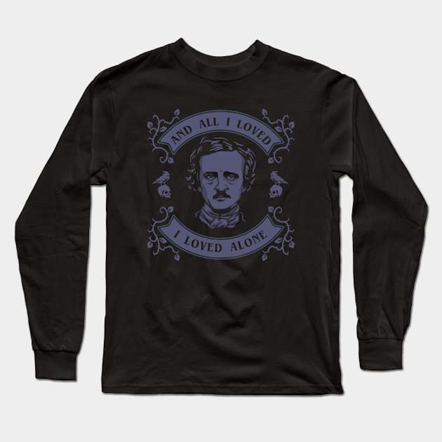 Allan Poe Long Sleeve T-Shirt by SunsetSurf